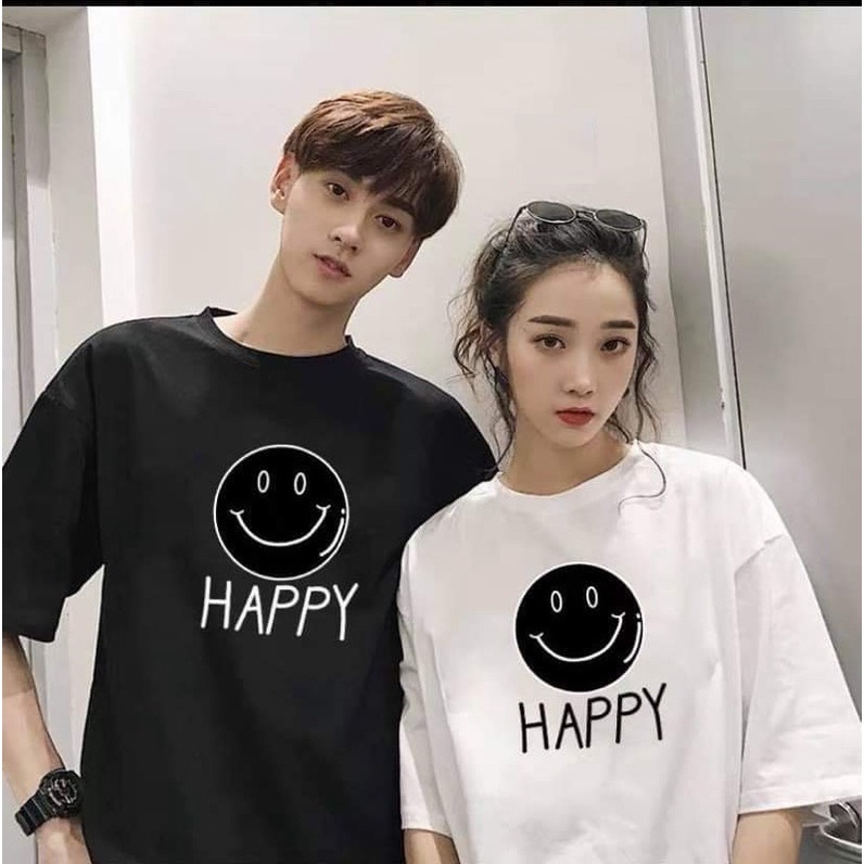 Áo thun đôi (2 áo)  in chữ hạp phúc tiếng anh