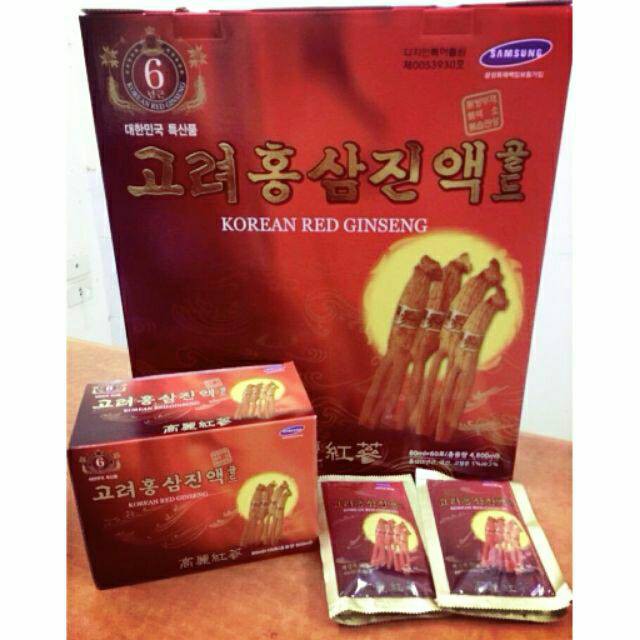 Nước hồng sâm hàn quốc hộp 60 gói