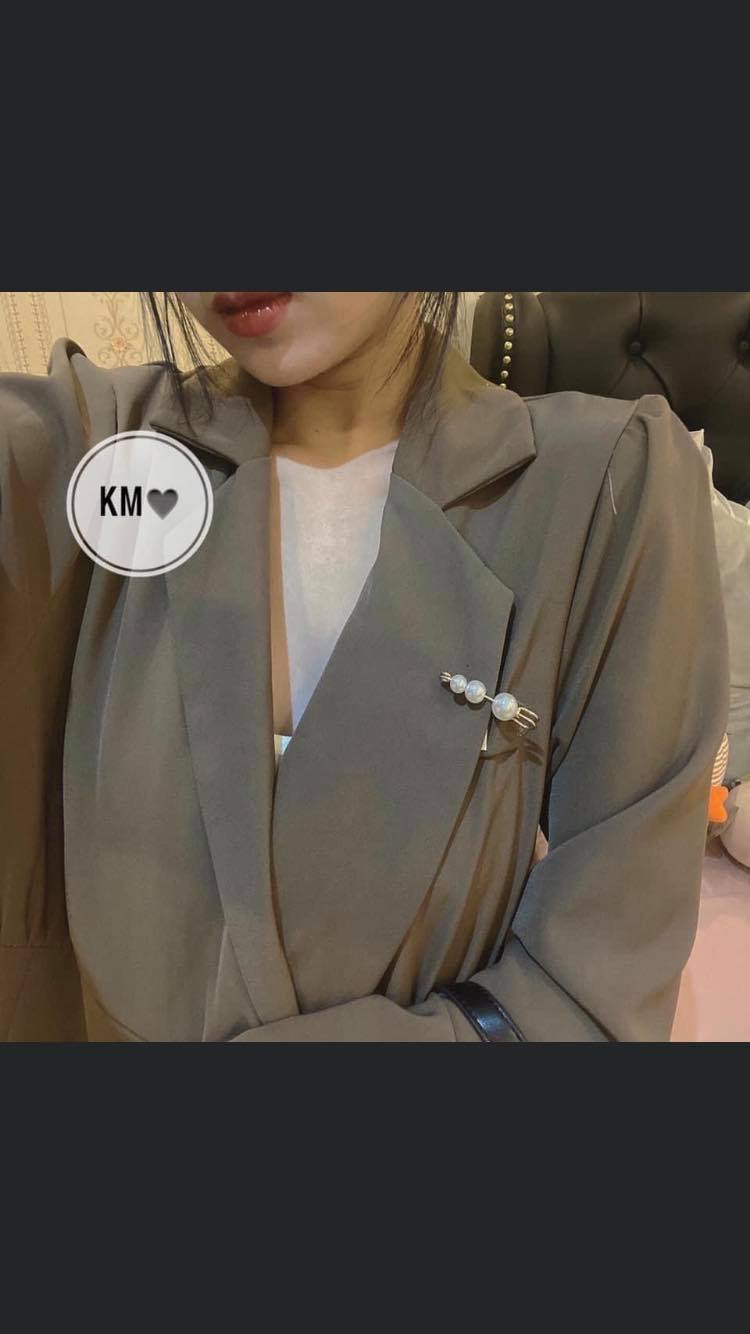 Sét 7 khuy cài áo đính hạt siêu xinh
