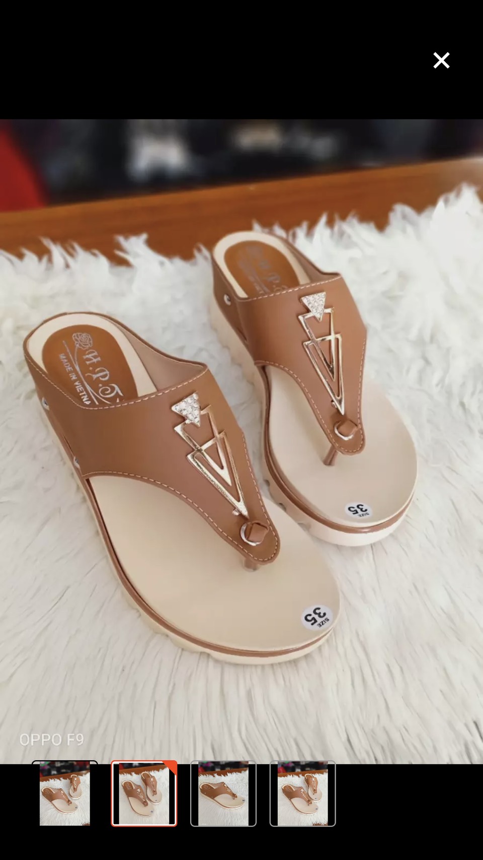 Dép kẹp đế xuồng cao 6 phân