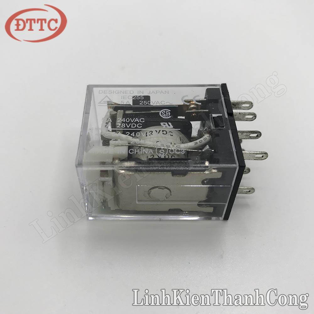 Relay Trung Gian MY2N 12V 5A 250VAC 8 Chân