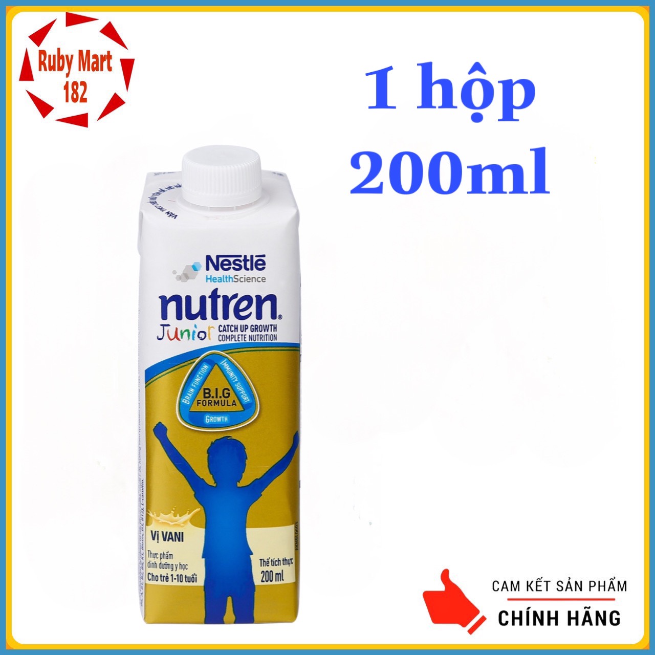 [Date 12.2024] Sữa nước Nutren Junior Pha Sẵn Hộp 200ml (1 hộp)
