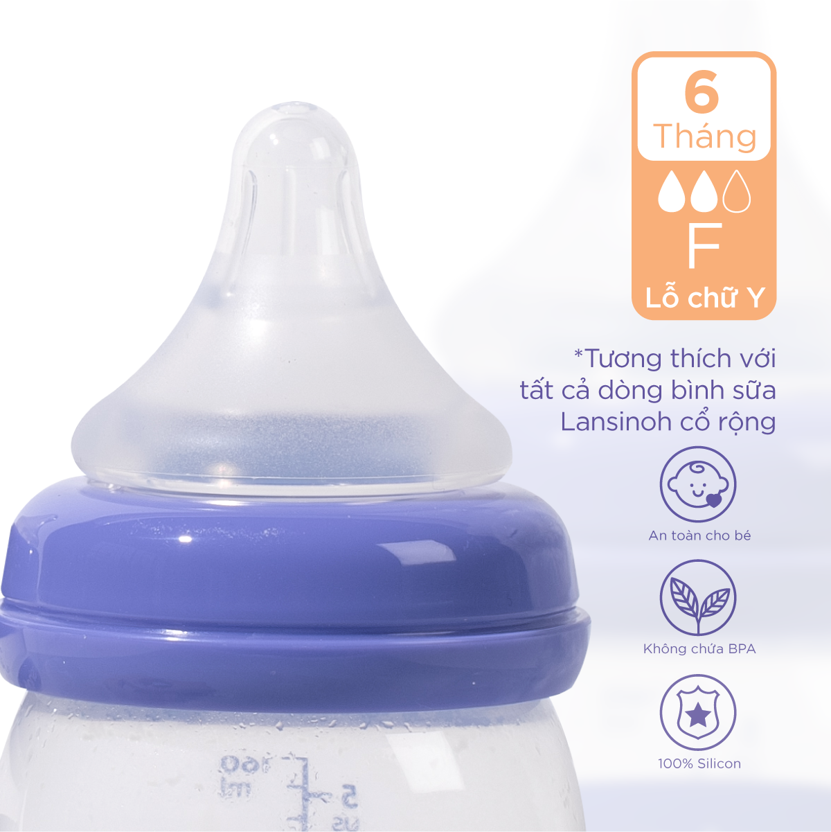 Combo 2 Bình Sữa Cổ Rộng Lansinoh 160ml +240ml
