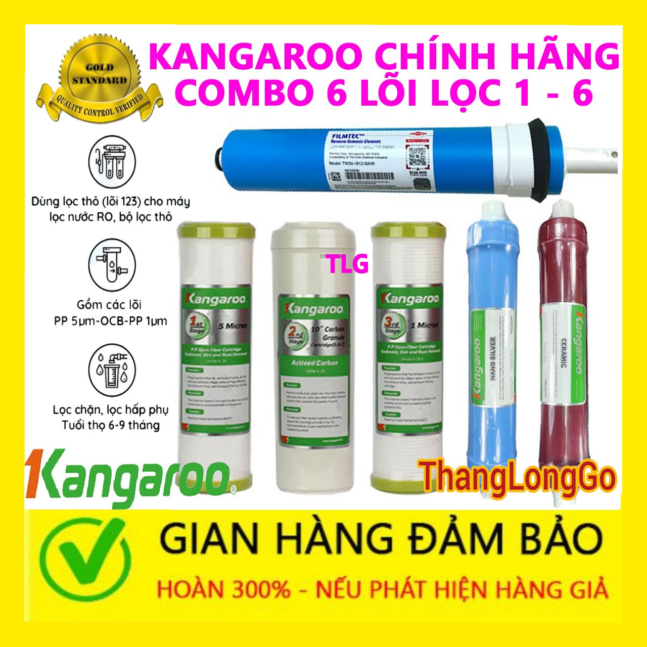 Lõi lọc nước số 5 KANGAROO  Lõi NANO SILVER