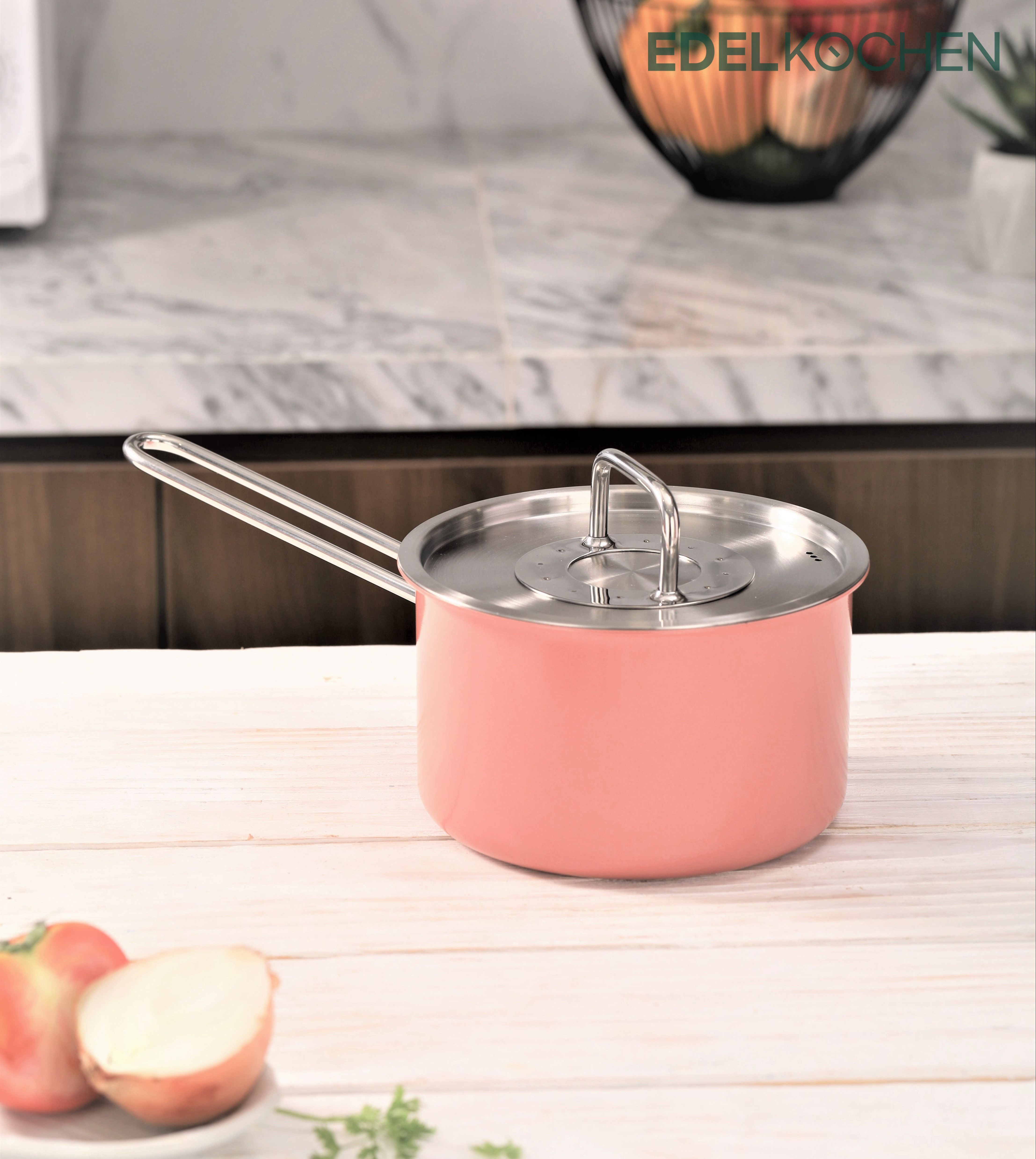 [HCM]Bộ Nồi & Quánh Edelkochen Solid Hồng size 16cm & 20cm