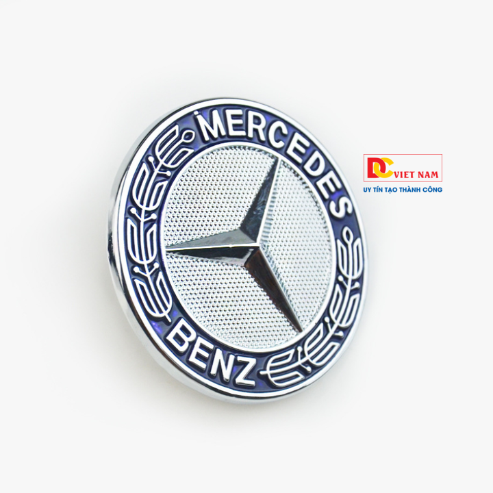 Logo nắp capo đầu xe ô tô-Mercedes W204 - Đường kính 57mm