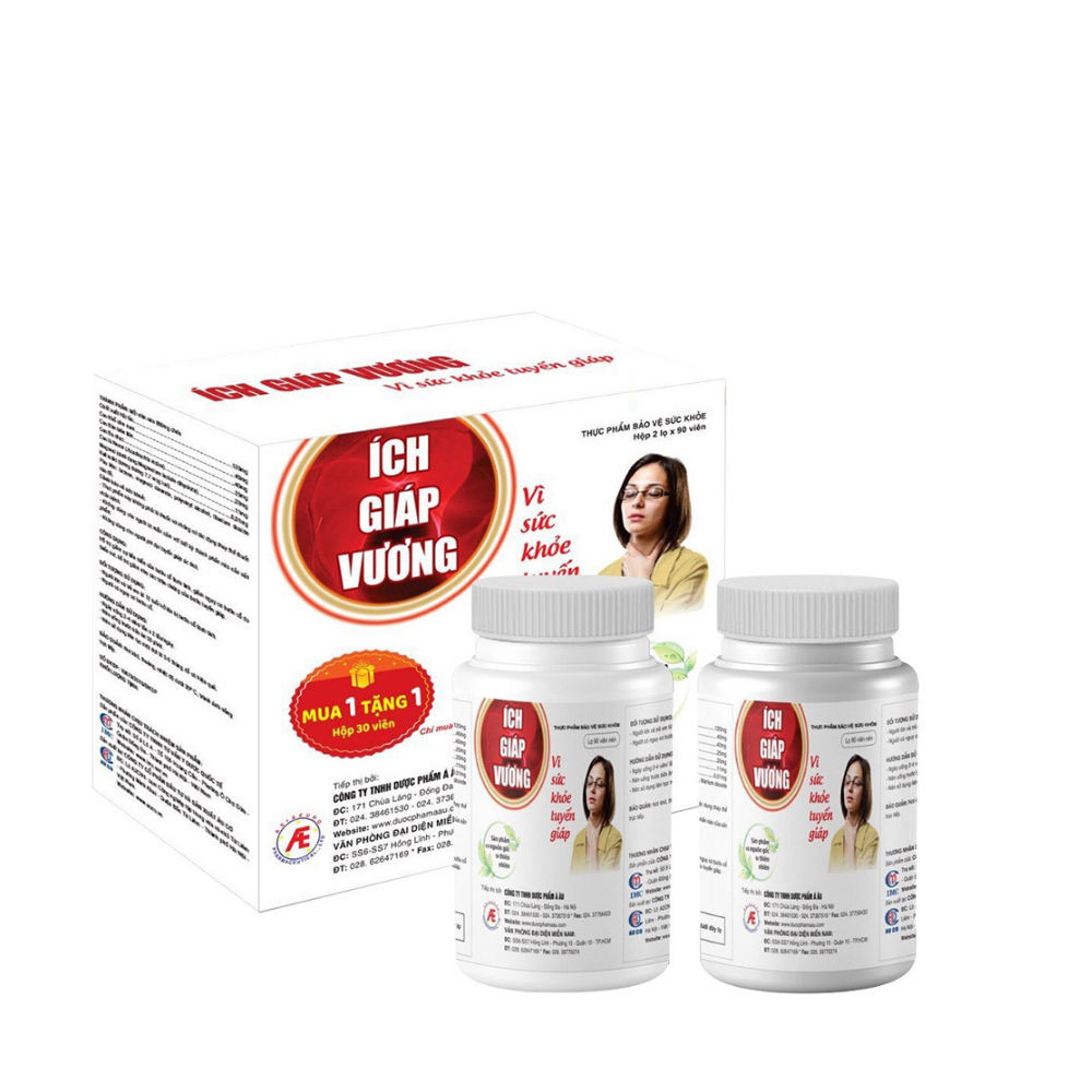 Ích giáp vương – combo 2 lọ x 90 viên tặng ngay hộp 30v