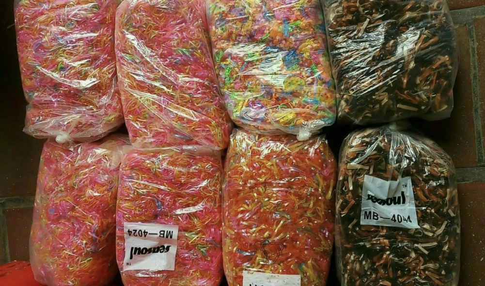 1kg Dây chun buộc Tóc Màu Đen - Thun Buộc Tóc Thái
