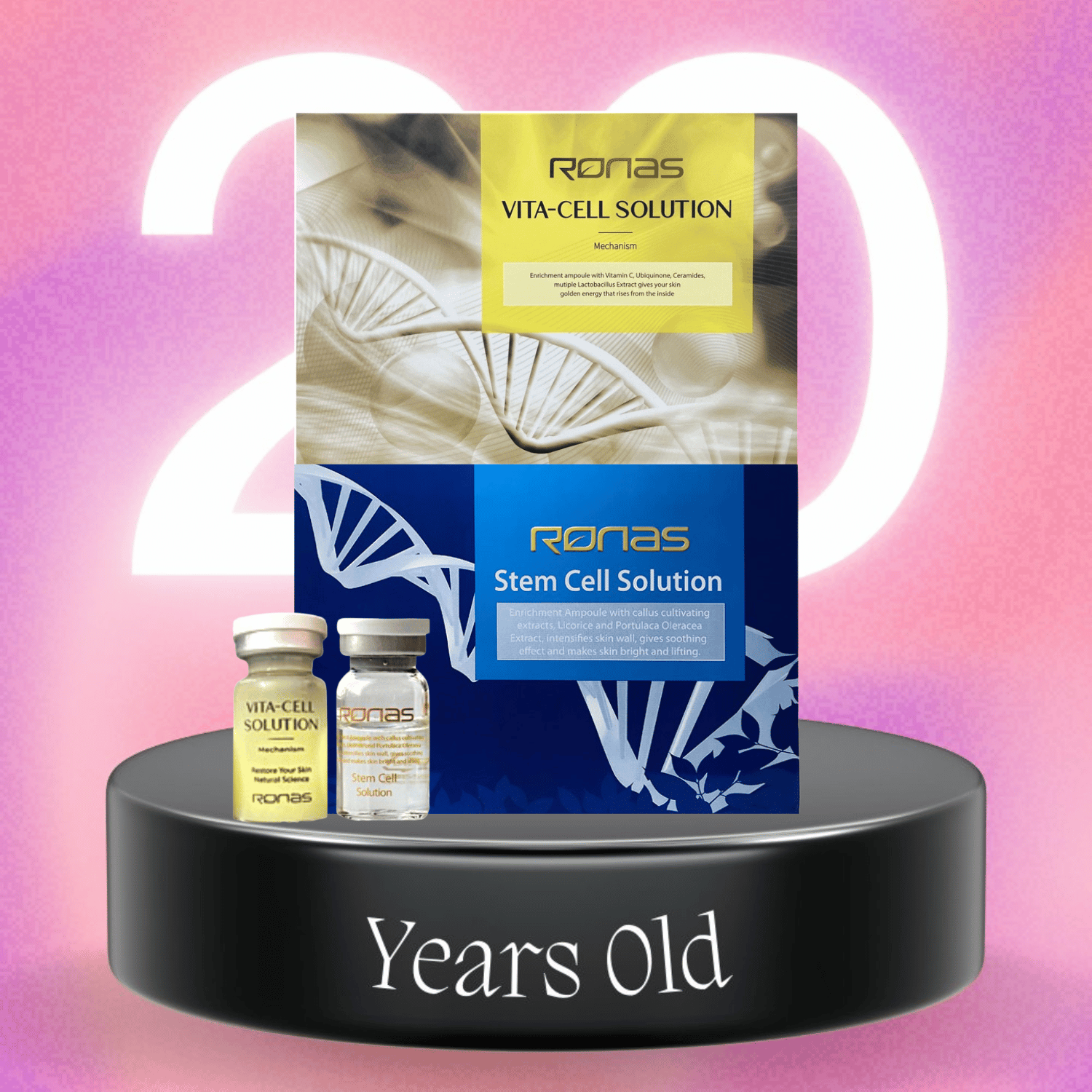 Tế bào gốc ronas phục hồi trắng sáng da vita-cell solution - full hộp