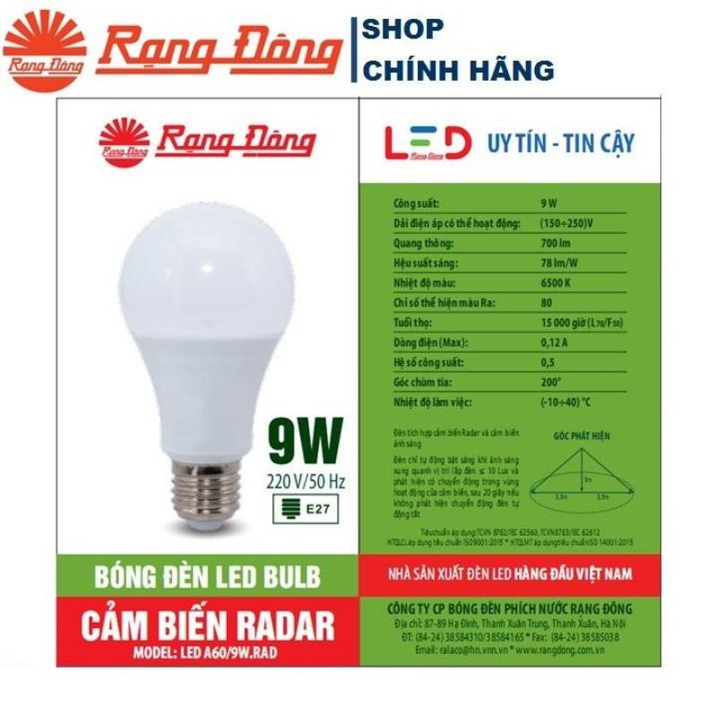 Đèn LED Cảm Biến Chuyển Động 7W/9W/15W Rạng Đông, ChipLED Samsung