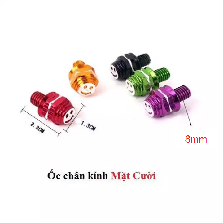 Ốc mặt cười gắn chân gương xe điện 8mm