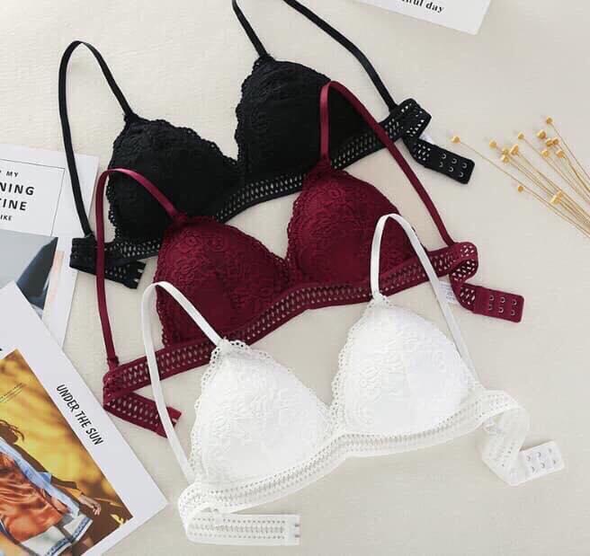 Áo ngực Bara ren không gọng (đen)