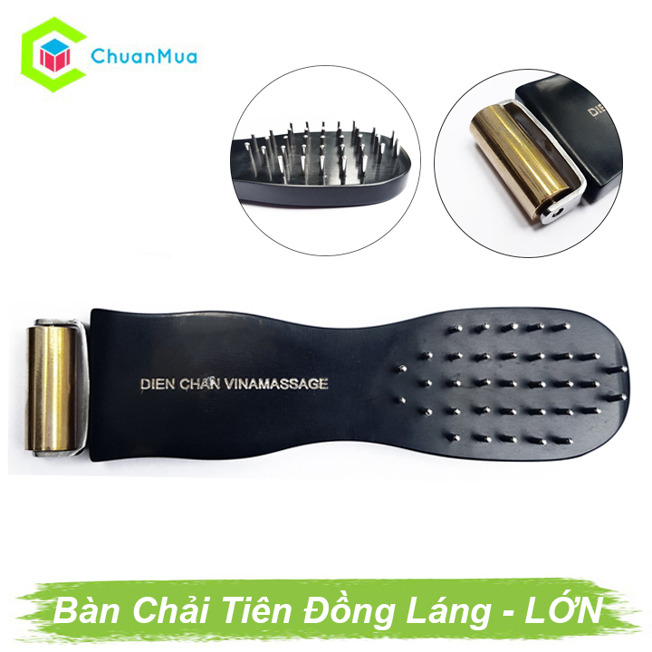 Bàn Chải Tiên Và Đồng Láng Lớn - Dụng Cụ Diện Chẩn ( Phụ Kiện VinaMassage Điện Chấn Nhấn Huyệt Ma Lược Chuẩn Chân ) | ChuanMua GDA170