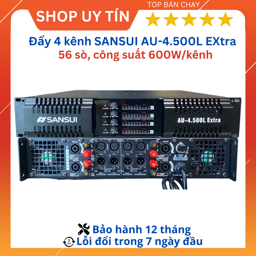 Đẩy 4 kênh thacoustic&sansui au-4.1200l extra 80 sò và thacoustic&sansui au-4.500l dùng cho gia đình, phòng hát , sự kiện..