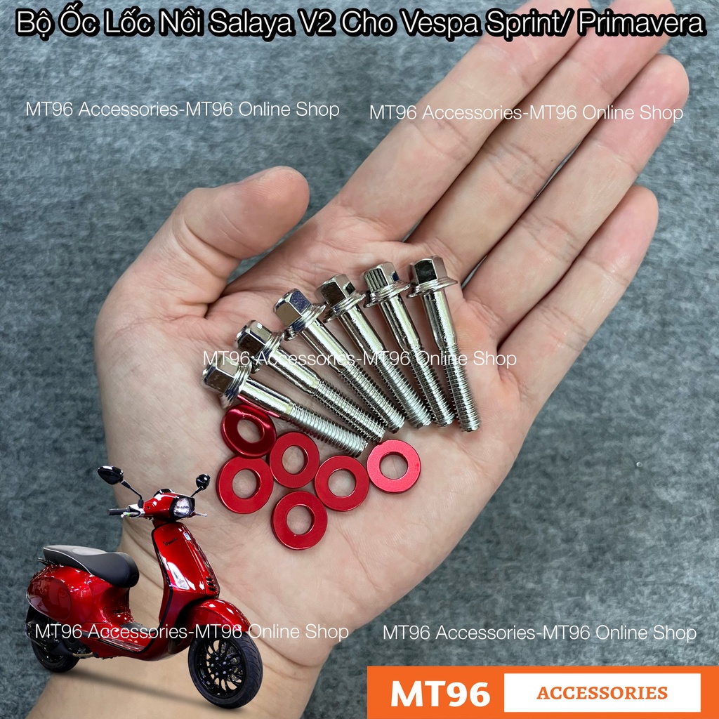 Bộ ốc lốc nồi salaya v2 cho vespa sprint, vespa primavera chuẩn inox304