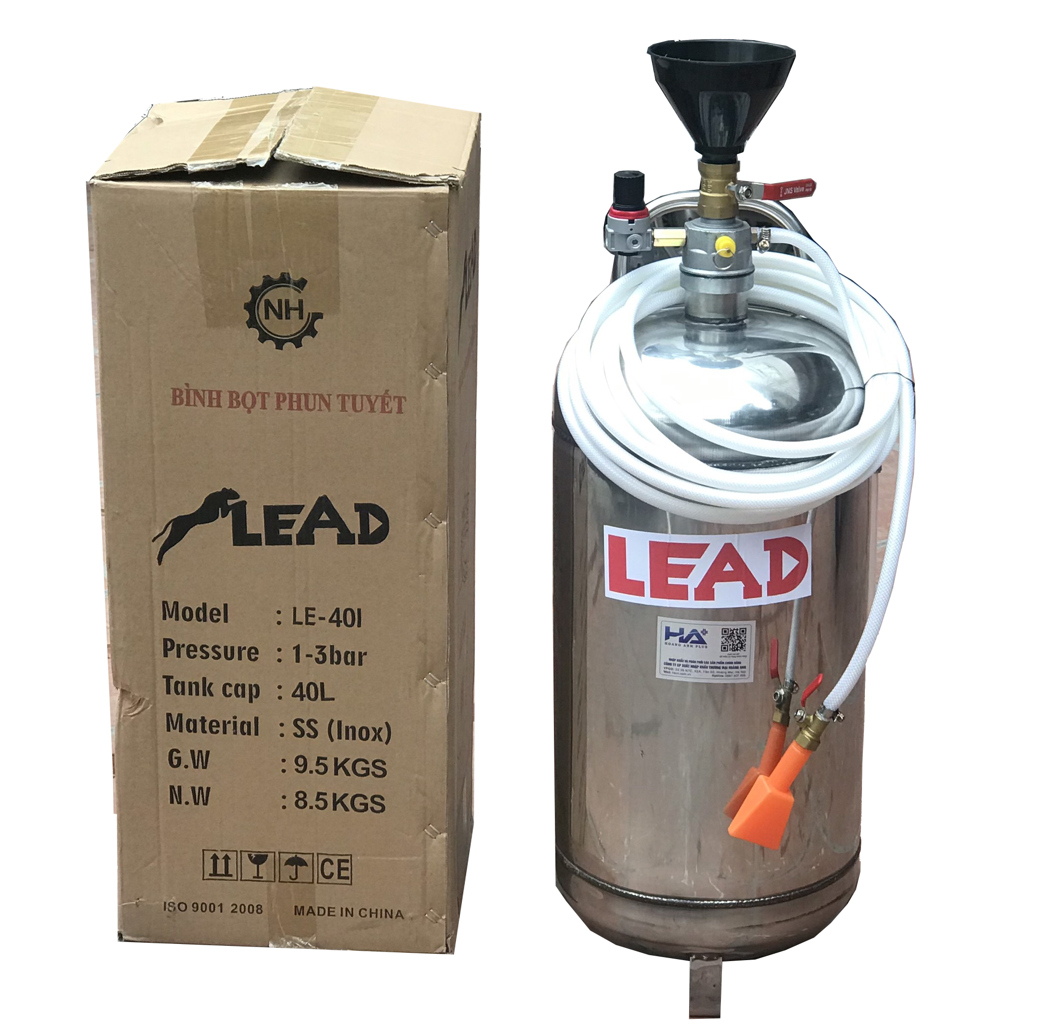 Bình Phun Bọt Tuyết Inox 40L LE-40I