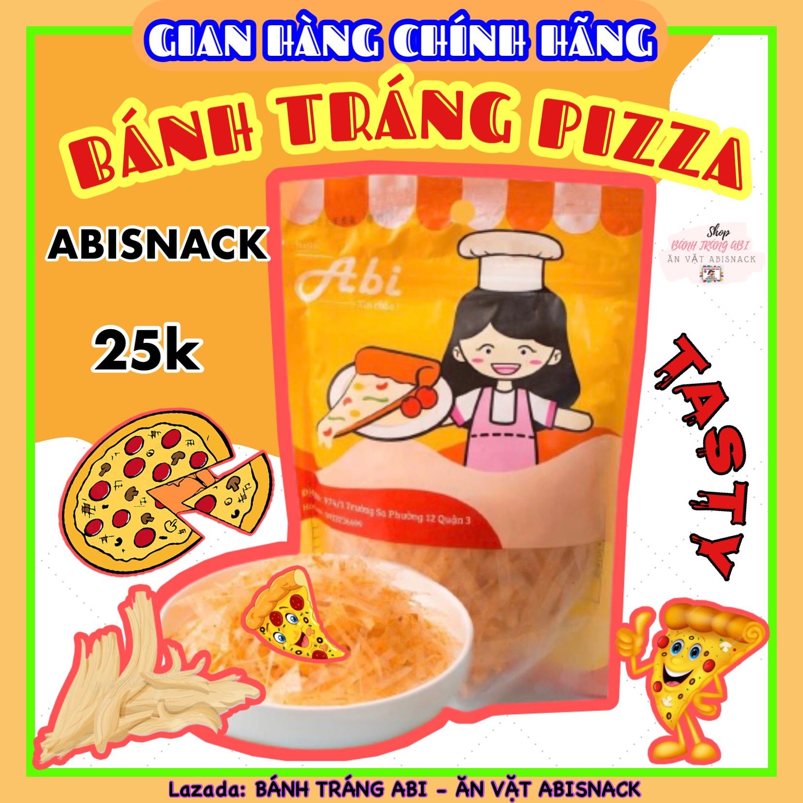 COMBO BÁNH TRÁNG TRỘN SẴN 4 MÓN ABISNACK