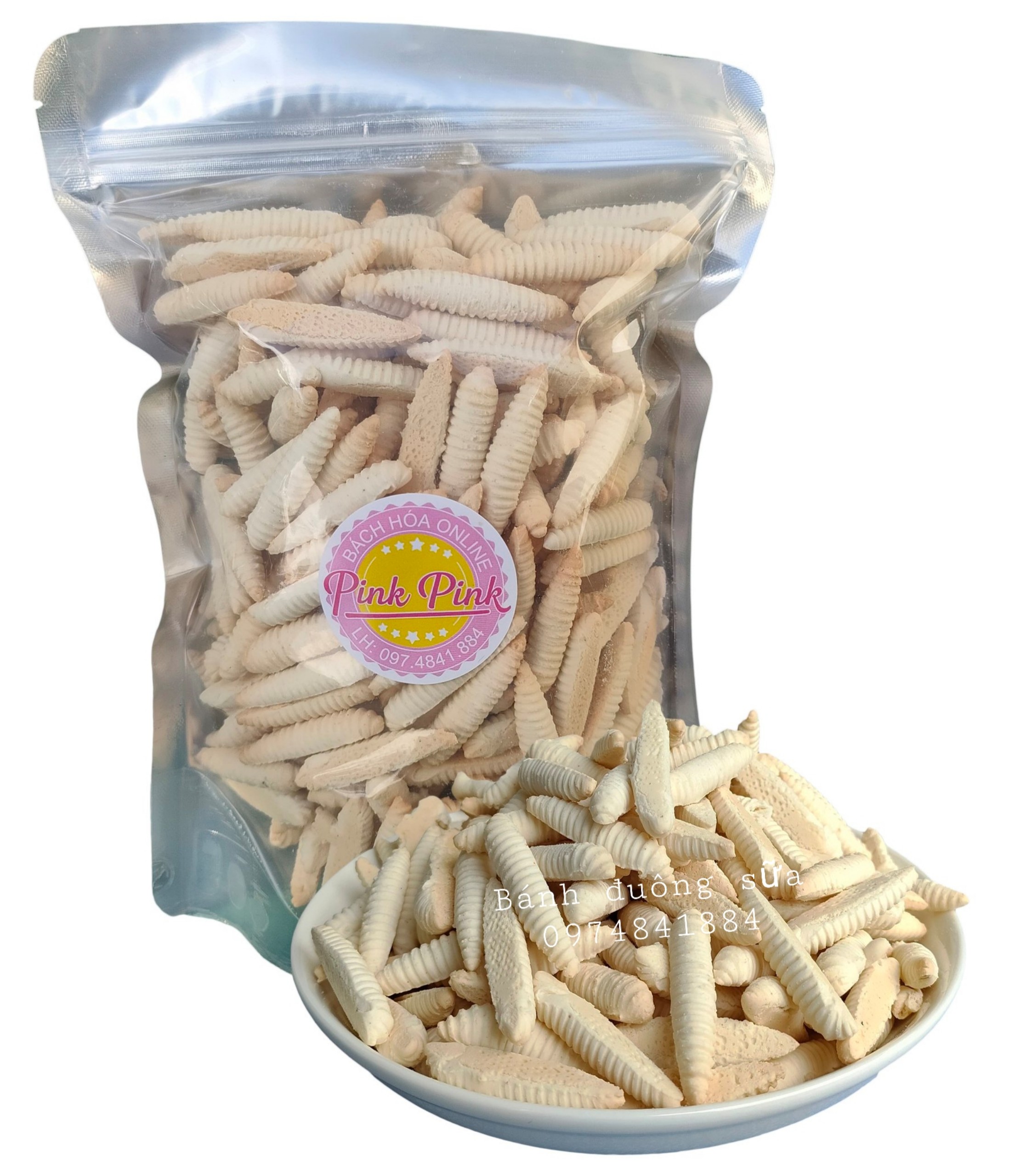 BÁNH MEN ĐUÔNG SỮA 500g - bánh men sâu/ sùng nhí - đồ ăn vặt