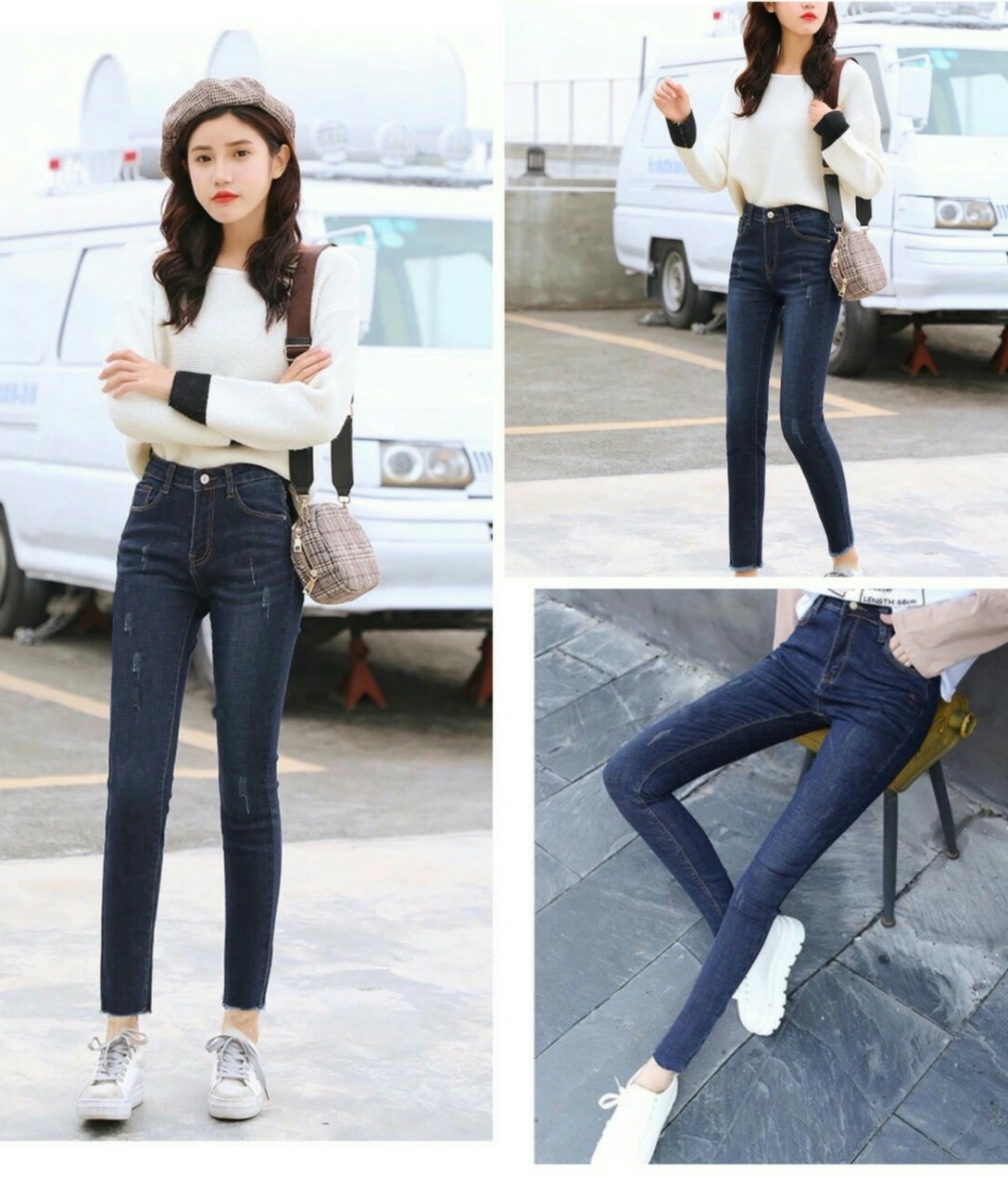 Quần jean nữ DÀI CÀO XƯỚC NHẸ  1032.05