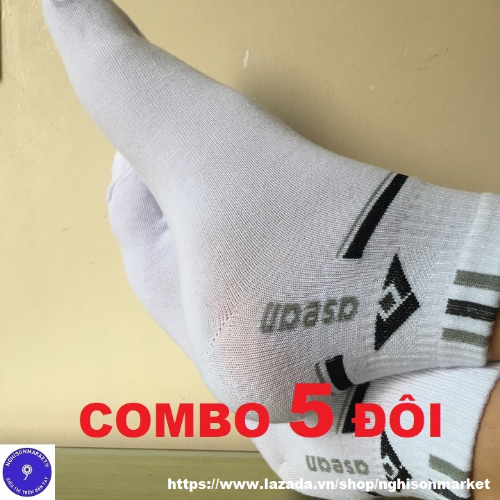 VỚ NAM Combo 5 Đôi Tất Nam Cổ Ngắn