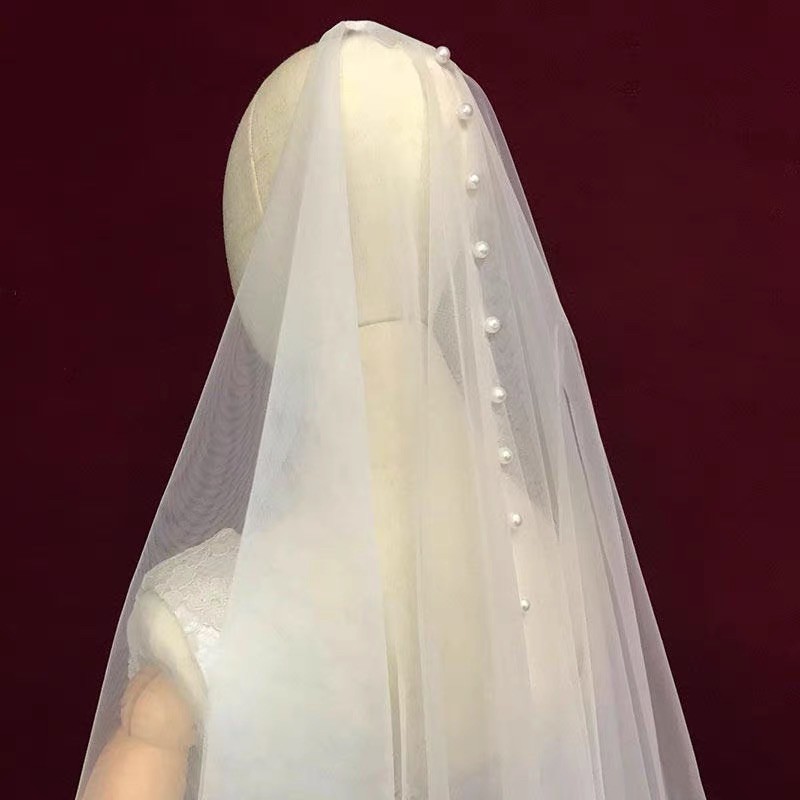 Voan lúp cô dâu đính ngọc