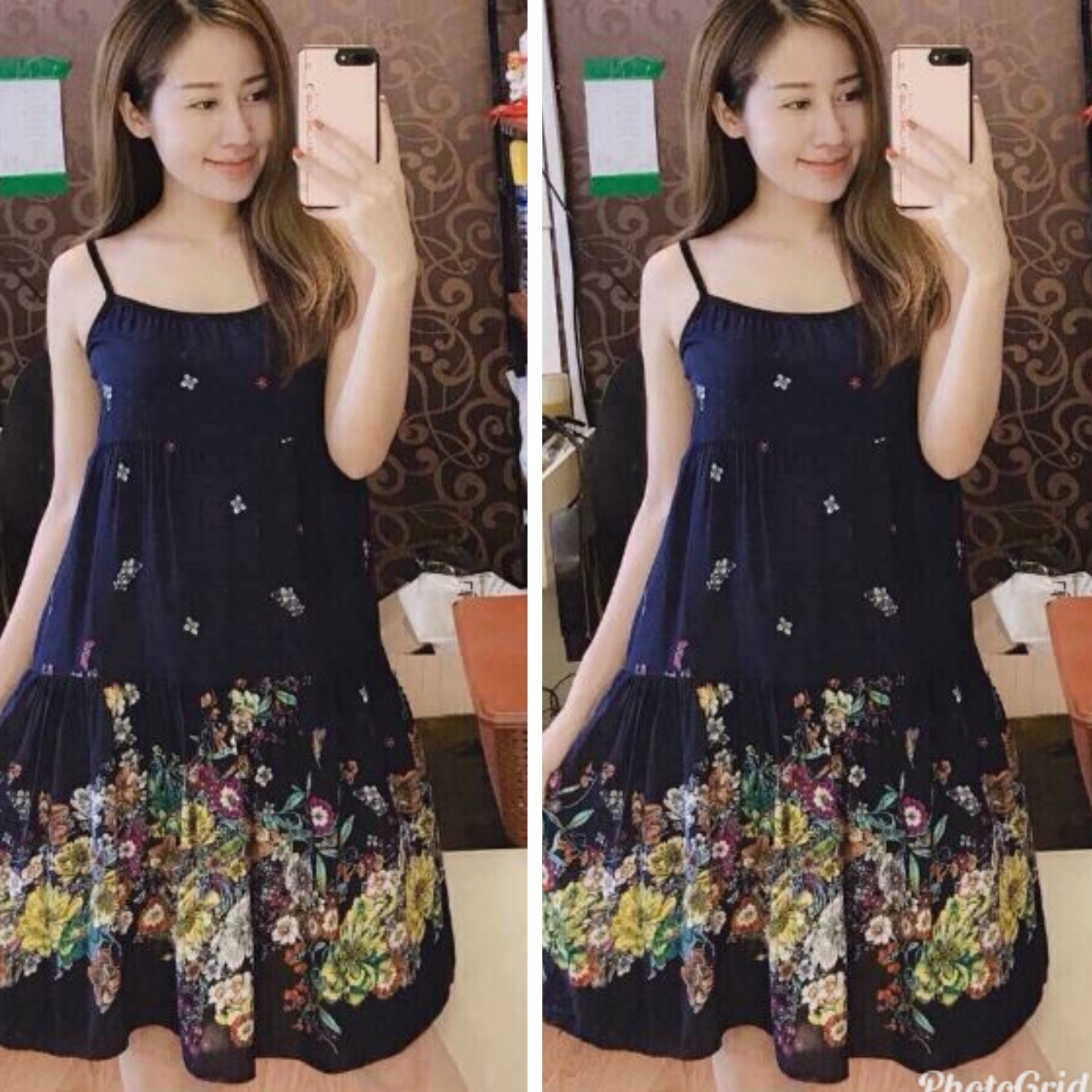 váy bầu lanh chất mát 110