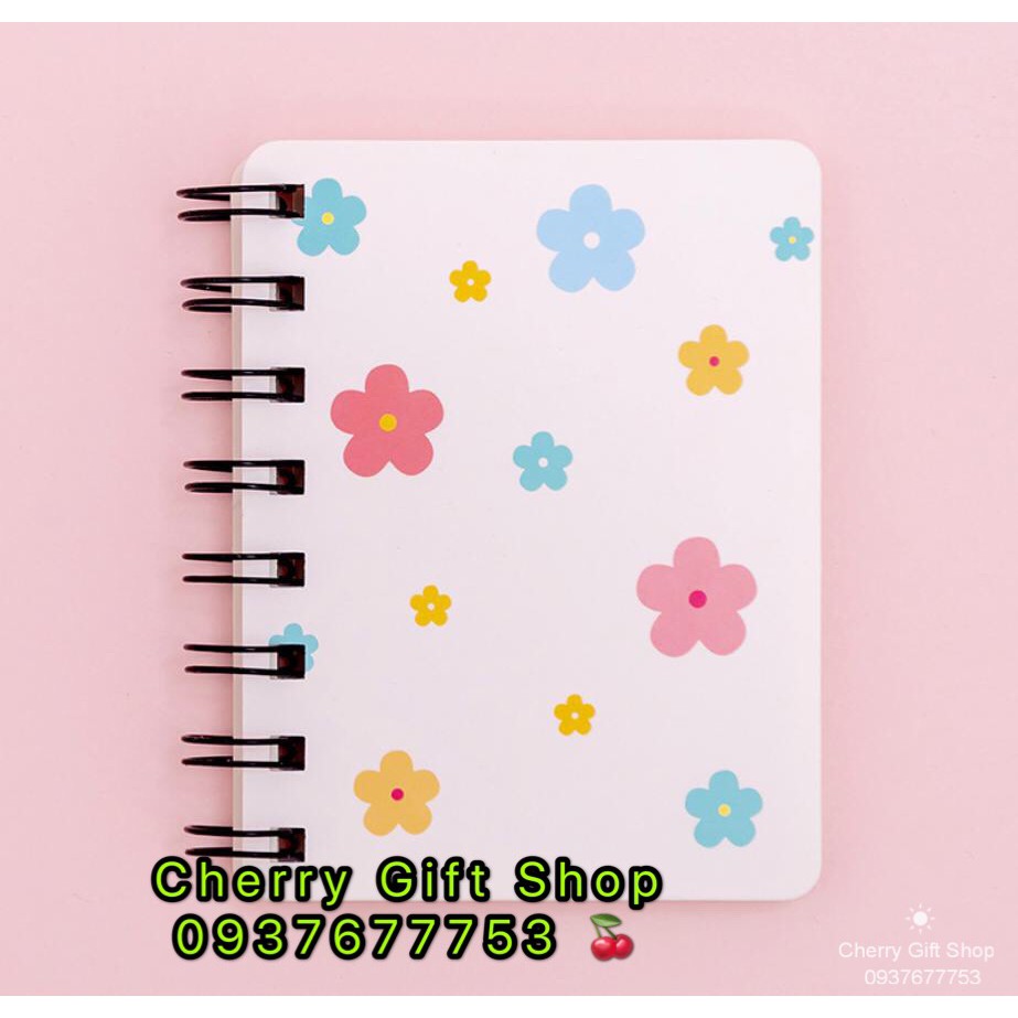 Sổ tay lò xo mini sổ tay ghi chép mini họa tiết siêu dễ thương