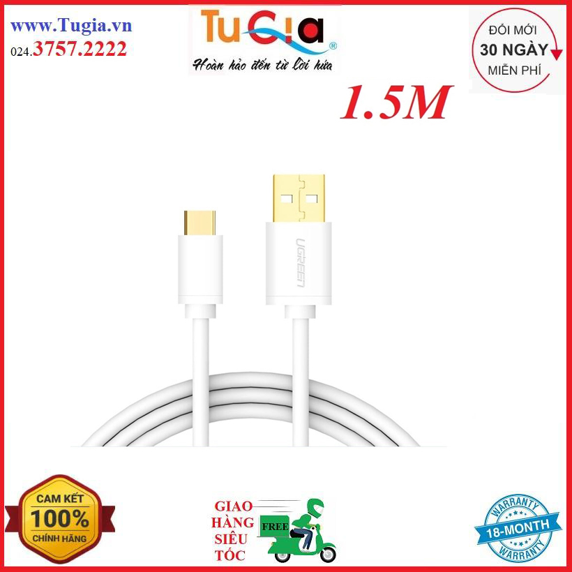 Cáp USB A 2.0 sang TypeC UGREEN 30166 - Hàng chính hãng