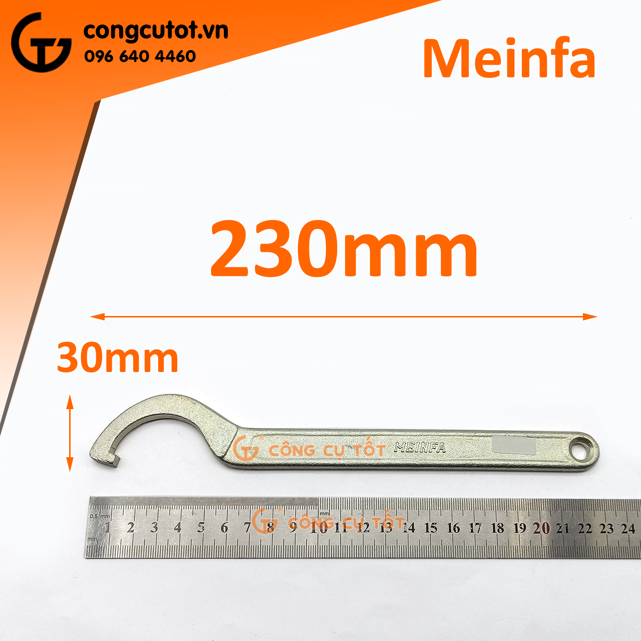 Cờ lê móc cổ xe máy Meinfa 23cm