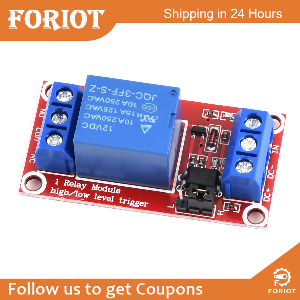 Foriot 12V1 channel optocoupler isolation high and low level trigger module