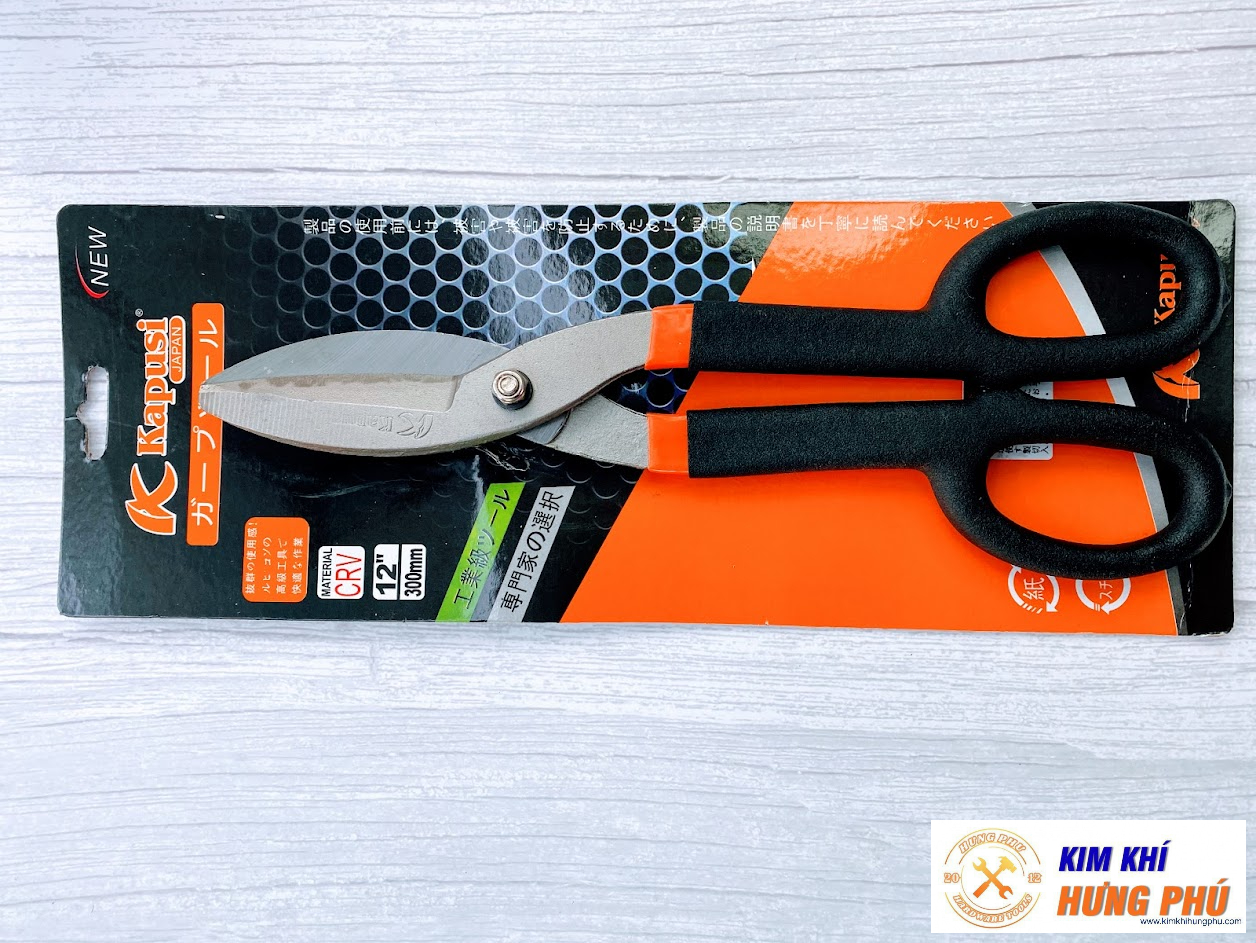 Kéo cắt tôn cao cấp hãng kapusi japan 10-12-14 inch, thép cr-v, bảo hành 12 tháng