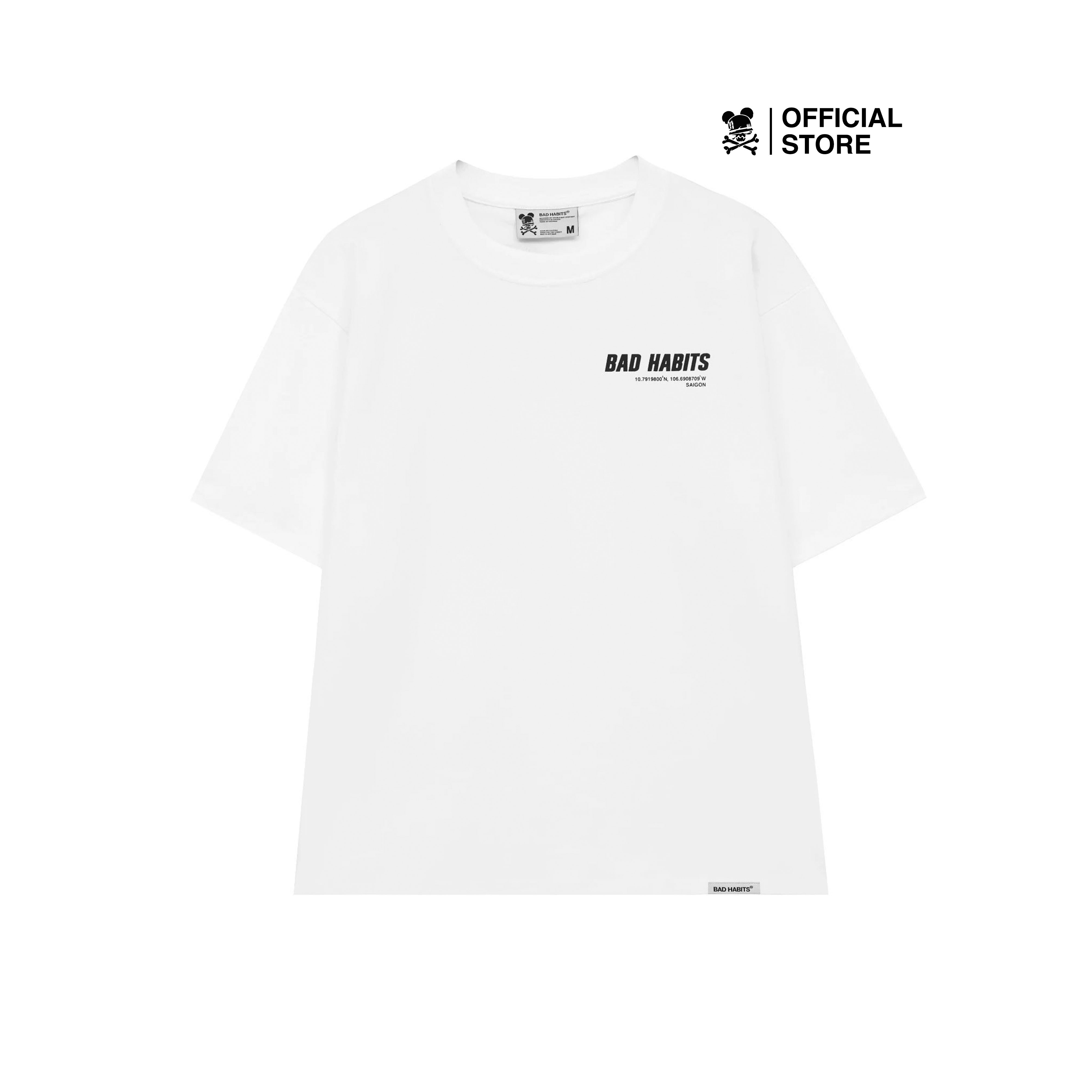 Áo thun unisex bad habits- fisheye tee - white - local brand chính hãng