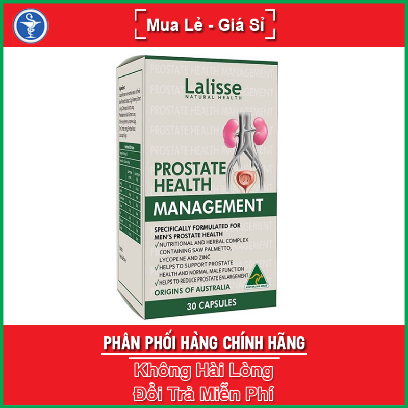 Lalisse Prostate Health Management hộp 30 viên - Hỗ trợ tăng cường chức năng tiền liệt tuyến - yespharmacy