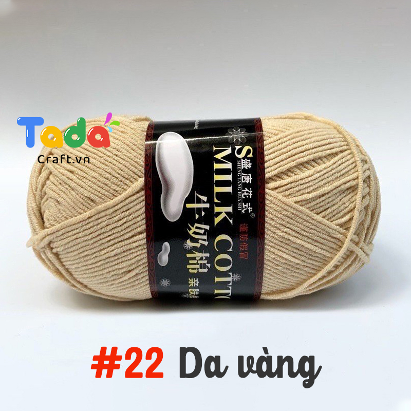 Len milk cotton loại 1 cuộn lớn 125gr