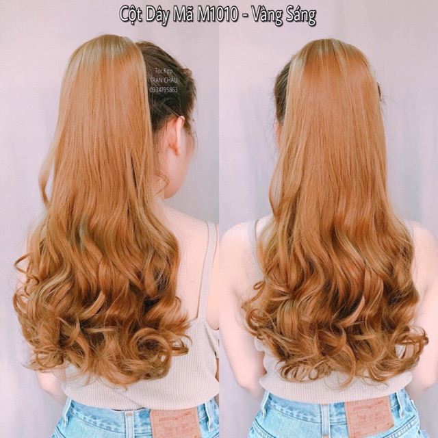 Tóc giả cột xoăn lọn đuôi 50cm mã m1010