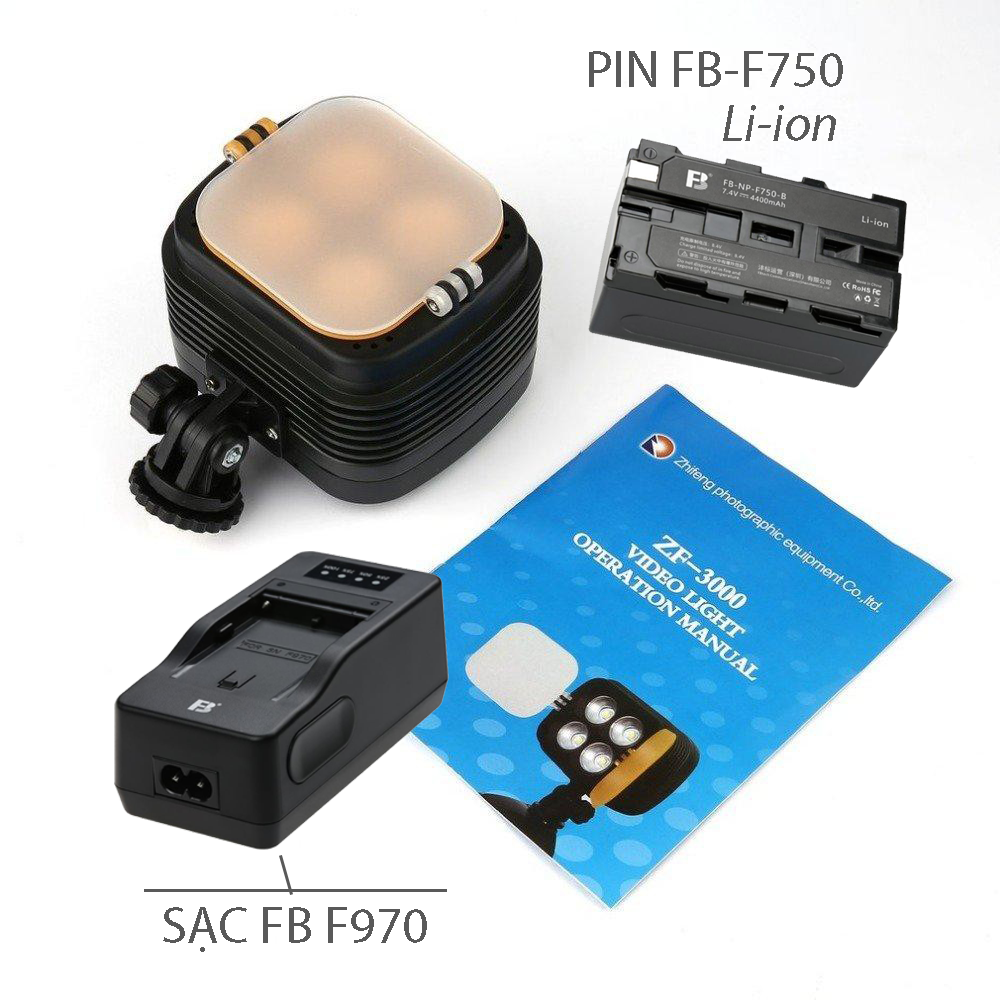 ĐÈN LED VIDEO ZIFON ZF3000 4 BÓNG SIÊU SÁNG