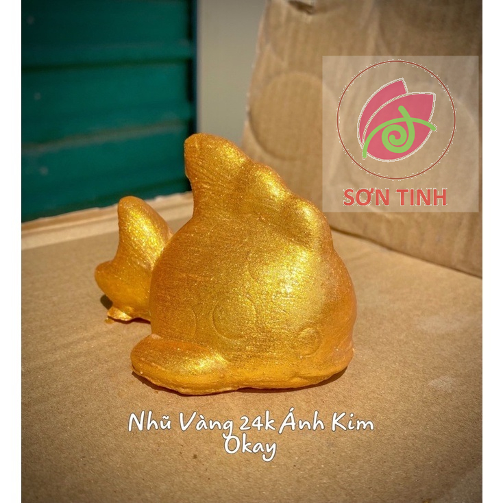 [SƠN CHẬU] Sơn nhũ vàng 24k Okay hệ nước