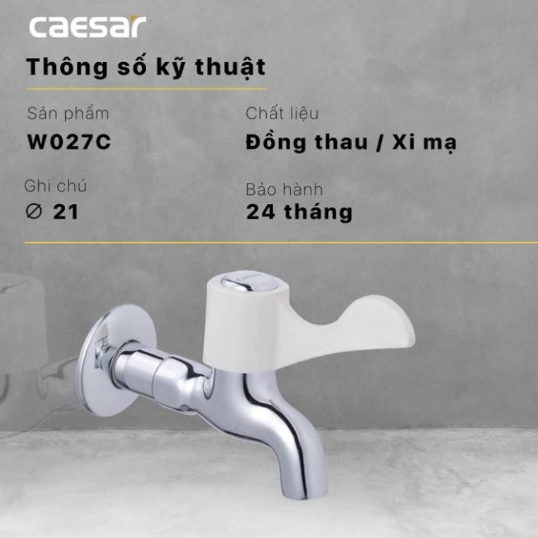 Vòi Hồ / Vòi Lạnh Gắn Tường CAESAR W027C