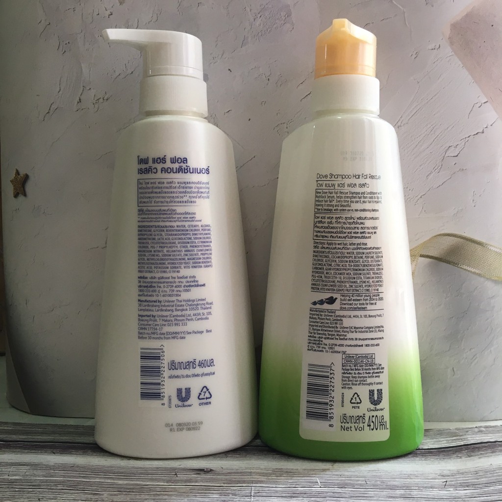 Combo Cặp dầu gội xả Dove Thái Lan 400ml