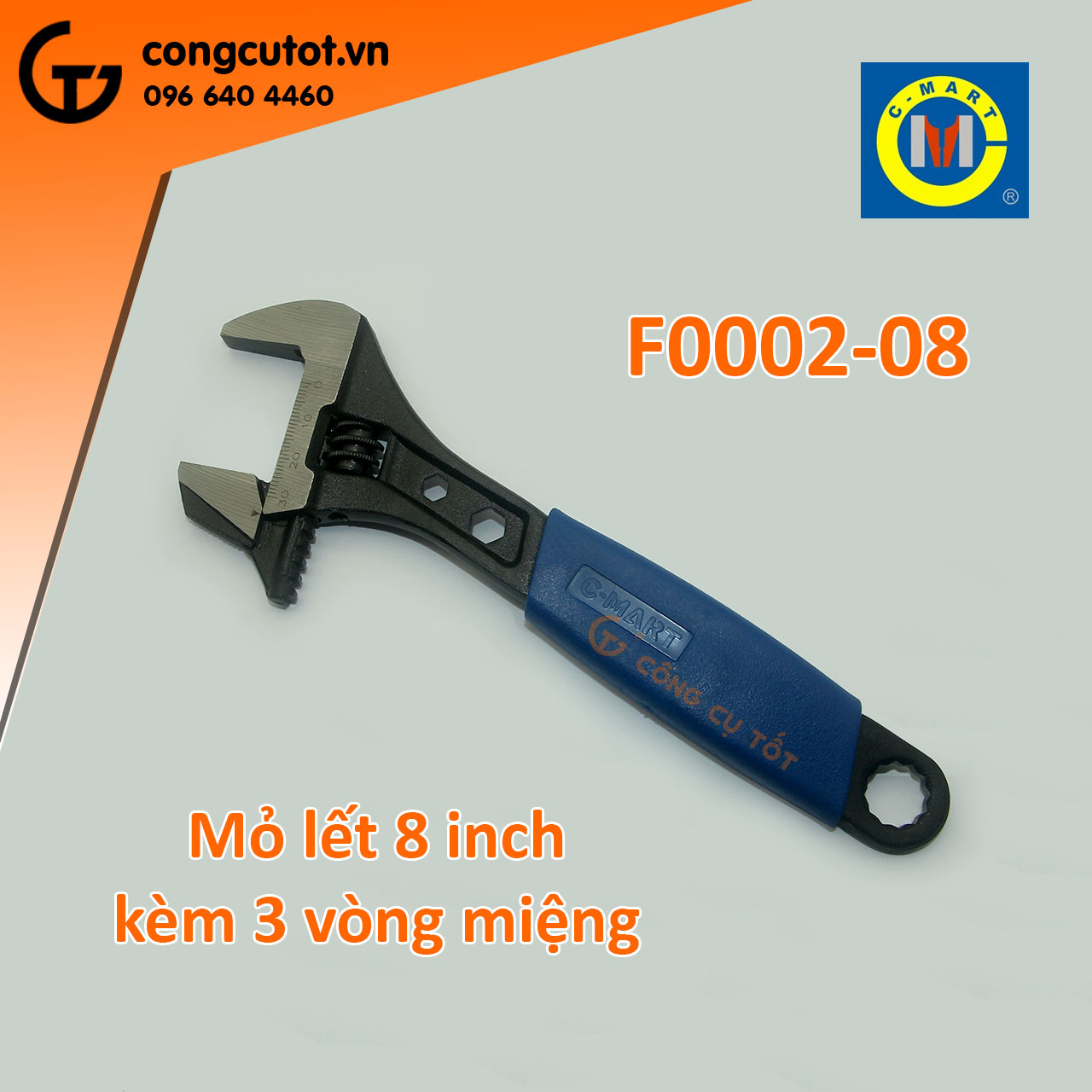 Mỏ lết 8 inch C-Mart F0201-08