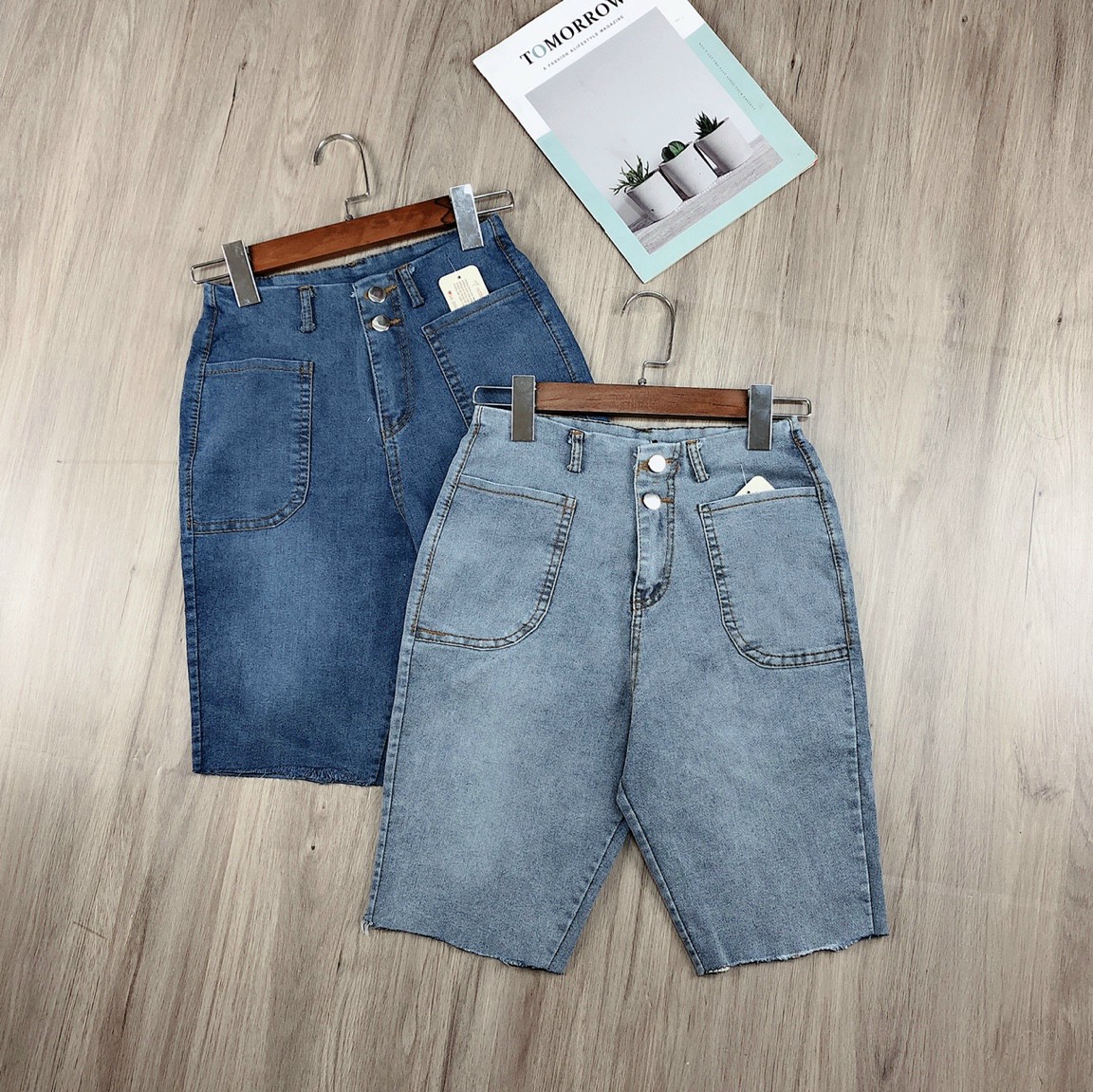 Quần Jean lửng lưng cao (3 Size S-M-L)