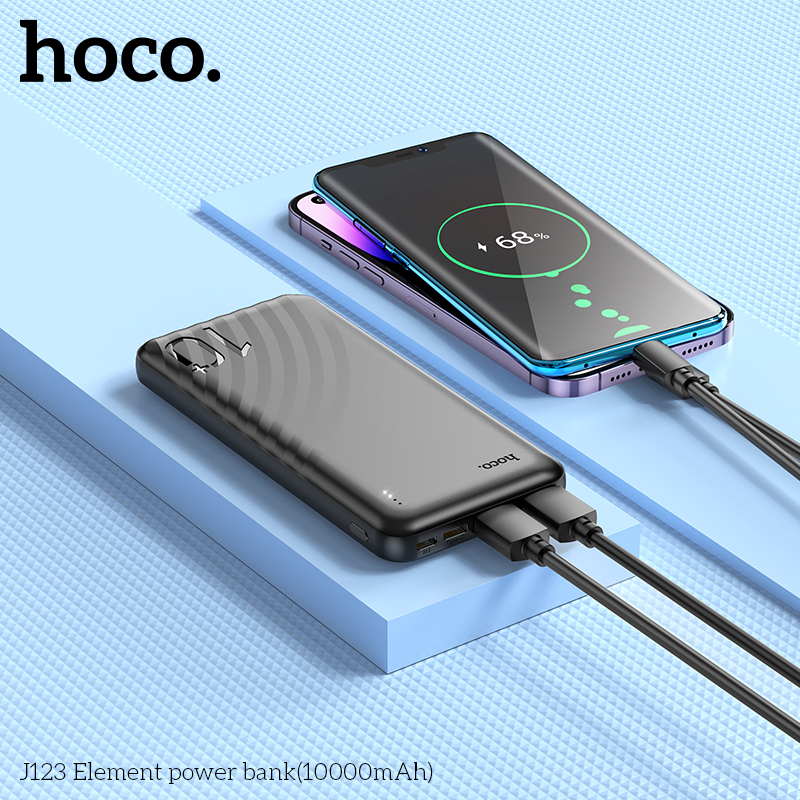 [HCM]Pin sạc dự phòng Hoco J123 10000mAh  2 cổng sạc