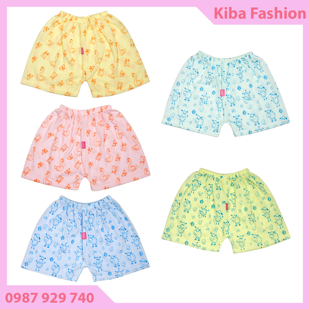 [ QUẦN ĐÙI RẺ ] Combo 20 Chiếc Quần Đùi Chục IN HÌNH Mỏng Mát, Cho Bé 3-12kg - QĐ - TK0250 (Hình in màu sắc thay đổi theo lô hàng) / quần chục cho bé / quần đùi chục cho bé trai / quần chục / quần đùi chục cho bé gái