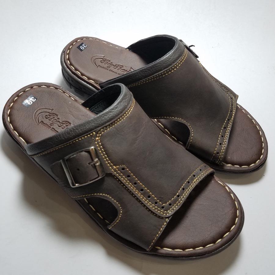 [HCM]Dép Nam BIGBEN Quai Ngang Da Bò Thật Cao Cấp Bảo Hành Một Năm