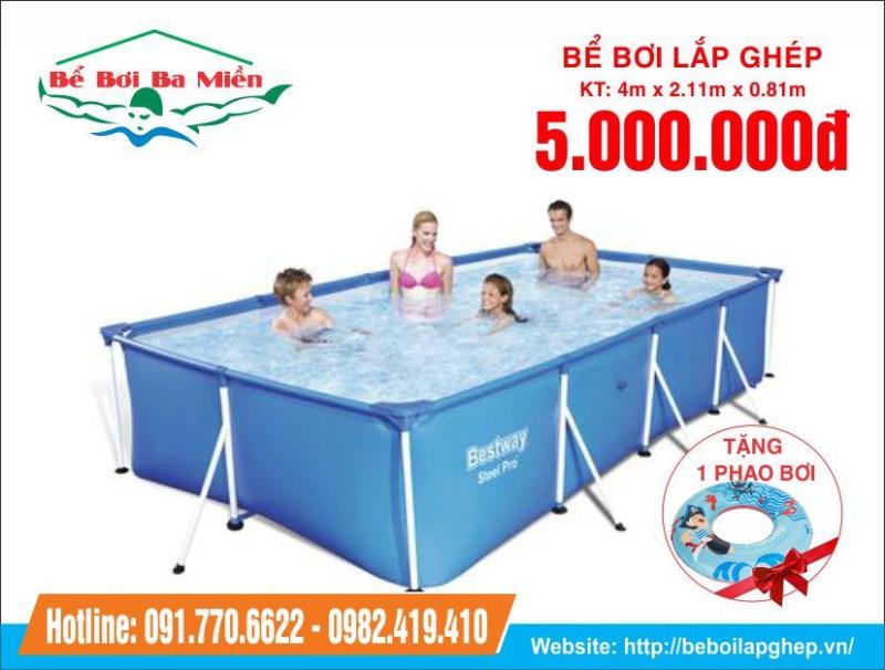 Bể bơi bestway 56405 KT 4m x 2.11m x 81cm