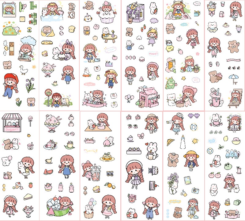 Zanmo nhãn dán sticker dễ thương trang trí (Inbox chọn mẫu)