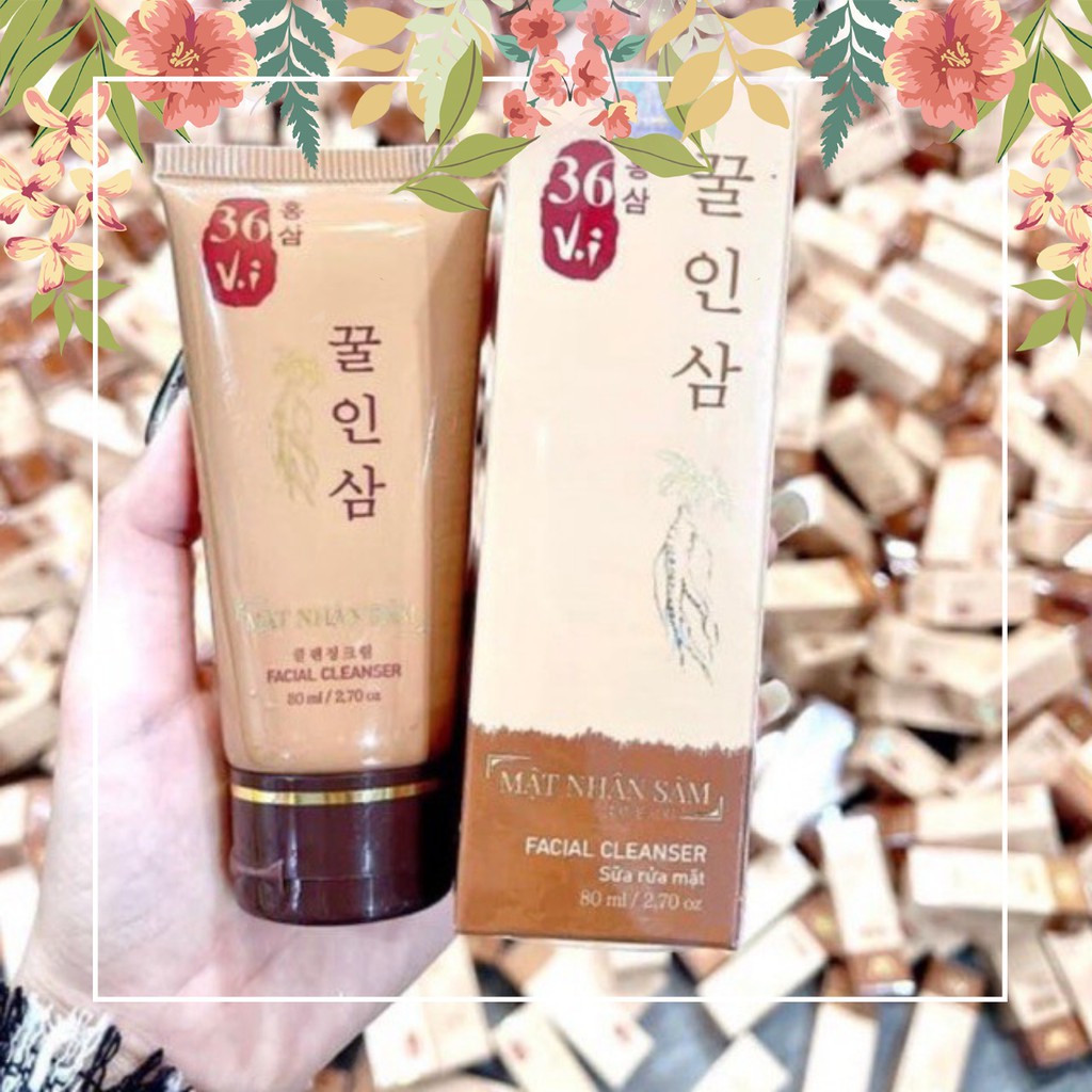 Sữa Rửa Mặt Mật Nhân Sâm- Cao sâm mụn đỏ 36 vị