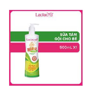 Sữa tắm gội trẻ em Lactacyd milky 500ml/250ml