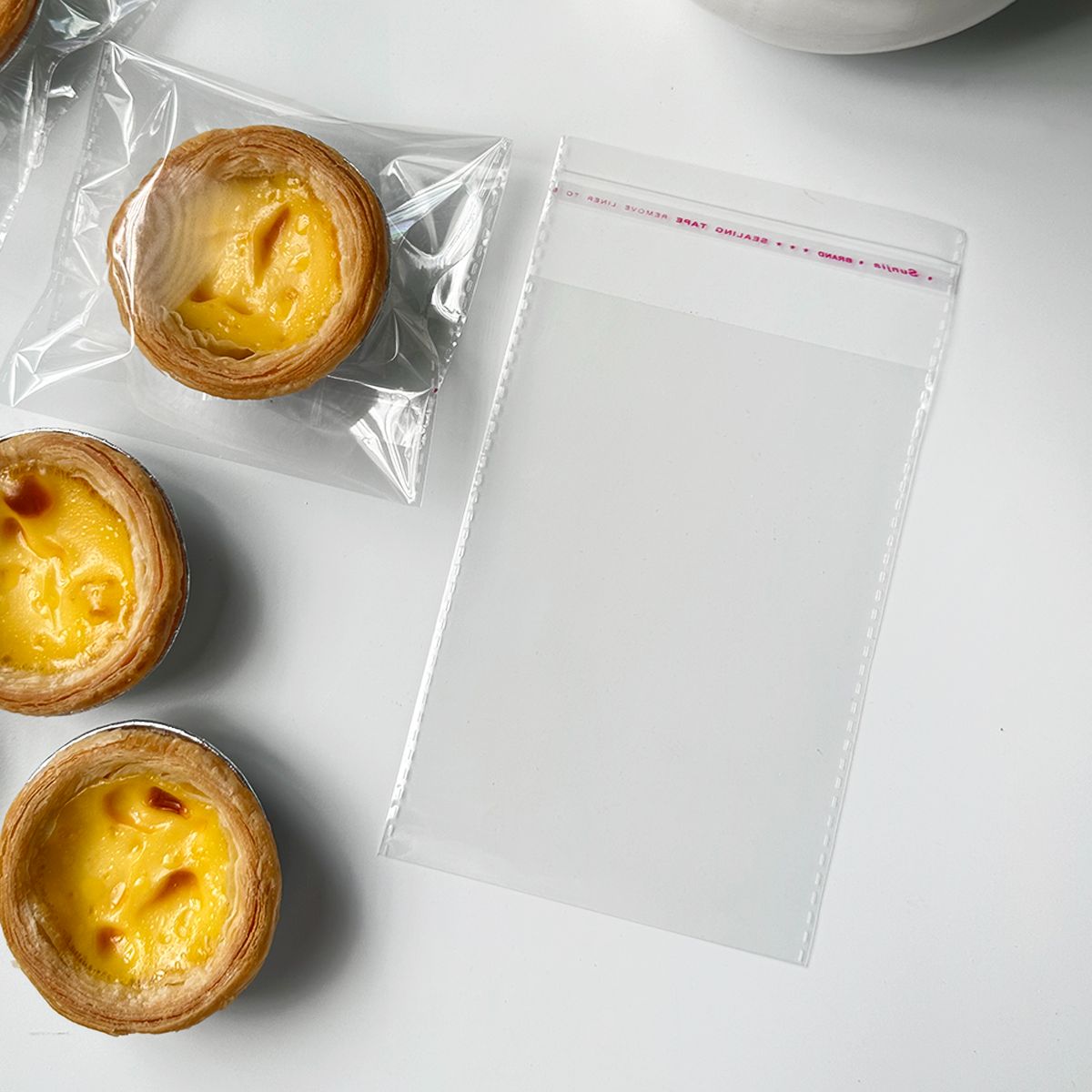 Túi Dán Keo Đựng Bánh Tart - Set 100 Túi [Gold Pack Viet Nam]