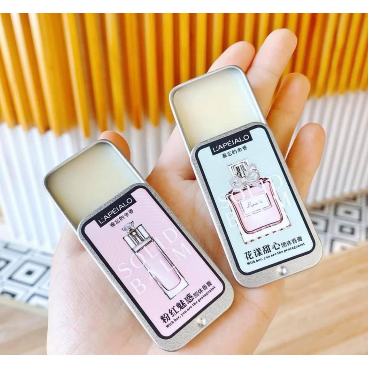 Set 3 hộp nước hoa sáp mini hương thơm nhẹ nhàng M66